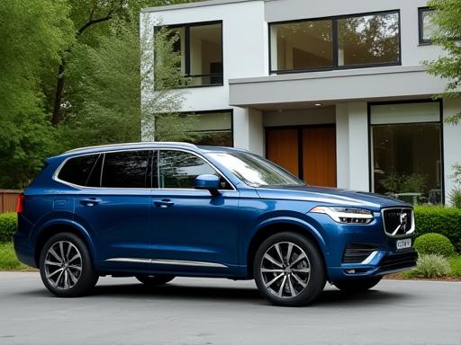 A blue 2022 family SUV with a spacious interior.