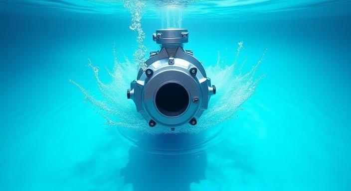 Teknisk illustration af Mountain-Flow vandpumpe